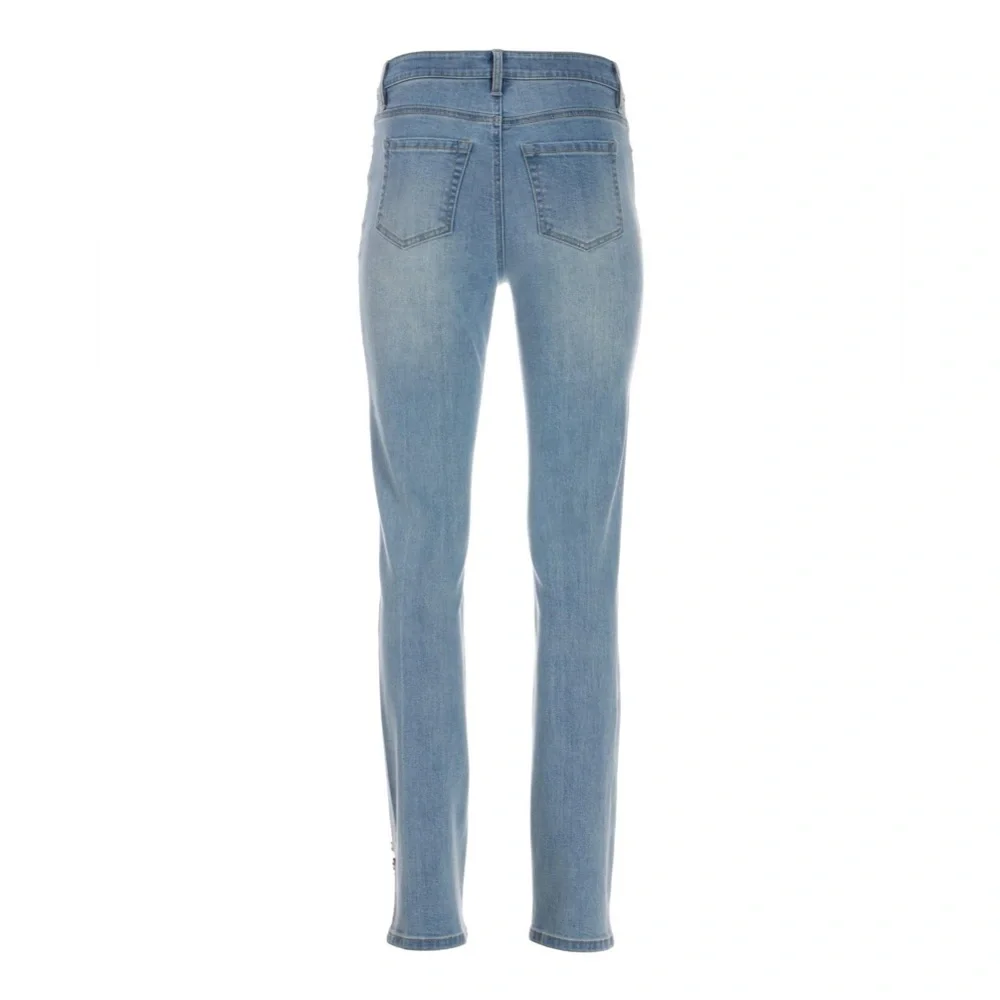 Boston Proper Bright Paisley Embellished Slim Straight Leg Jean 💕